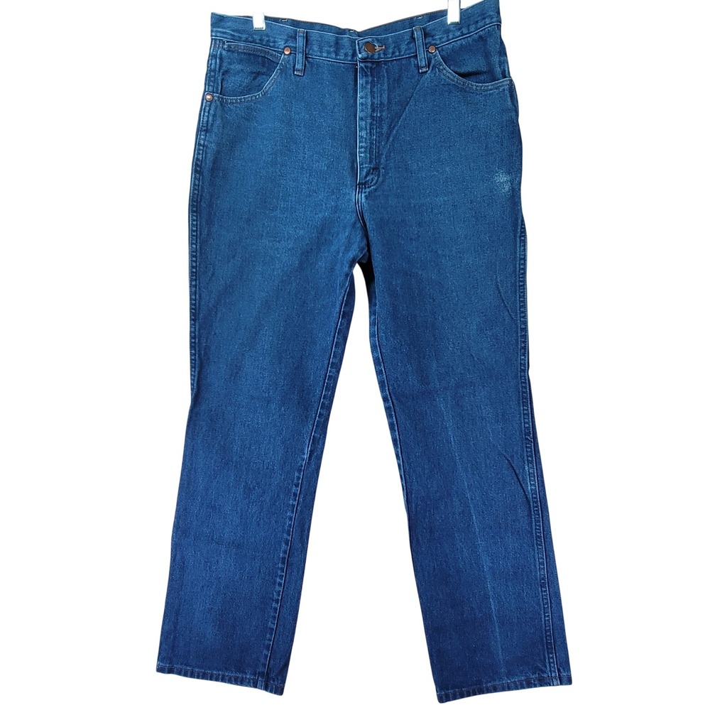 Wrangler Jeans Mens 35x31 Blue Cowboy Cut Slim Fit Denim 936PWD Western Rodeo